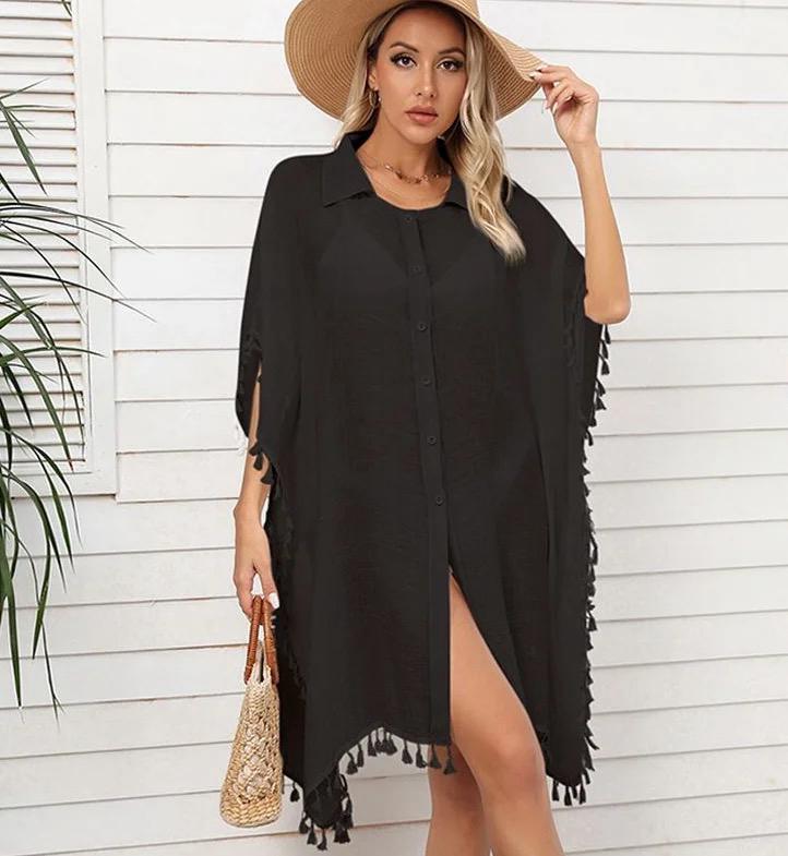Linen Button Down Cover-Up