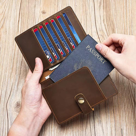Full Grain Leather Passport Cover for Men