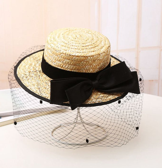 Straw Fascinator Hat