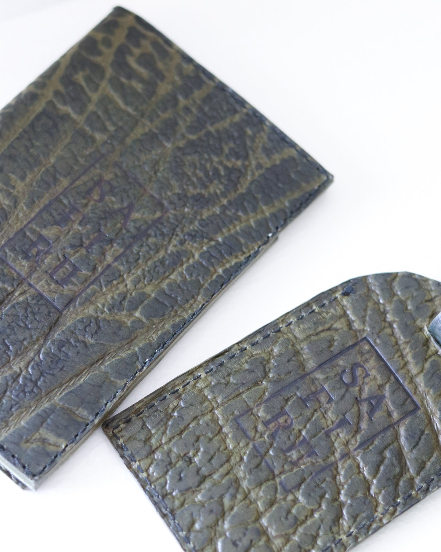 'Zuri' Leather Passport Holder & Luggage Tag Set