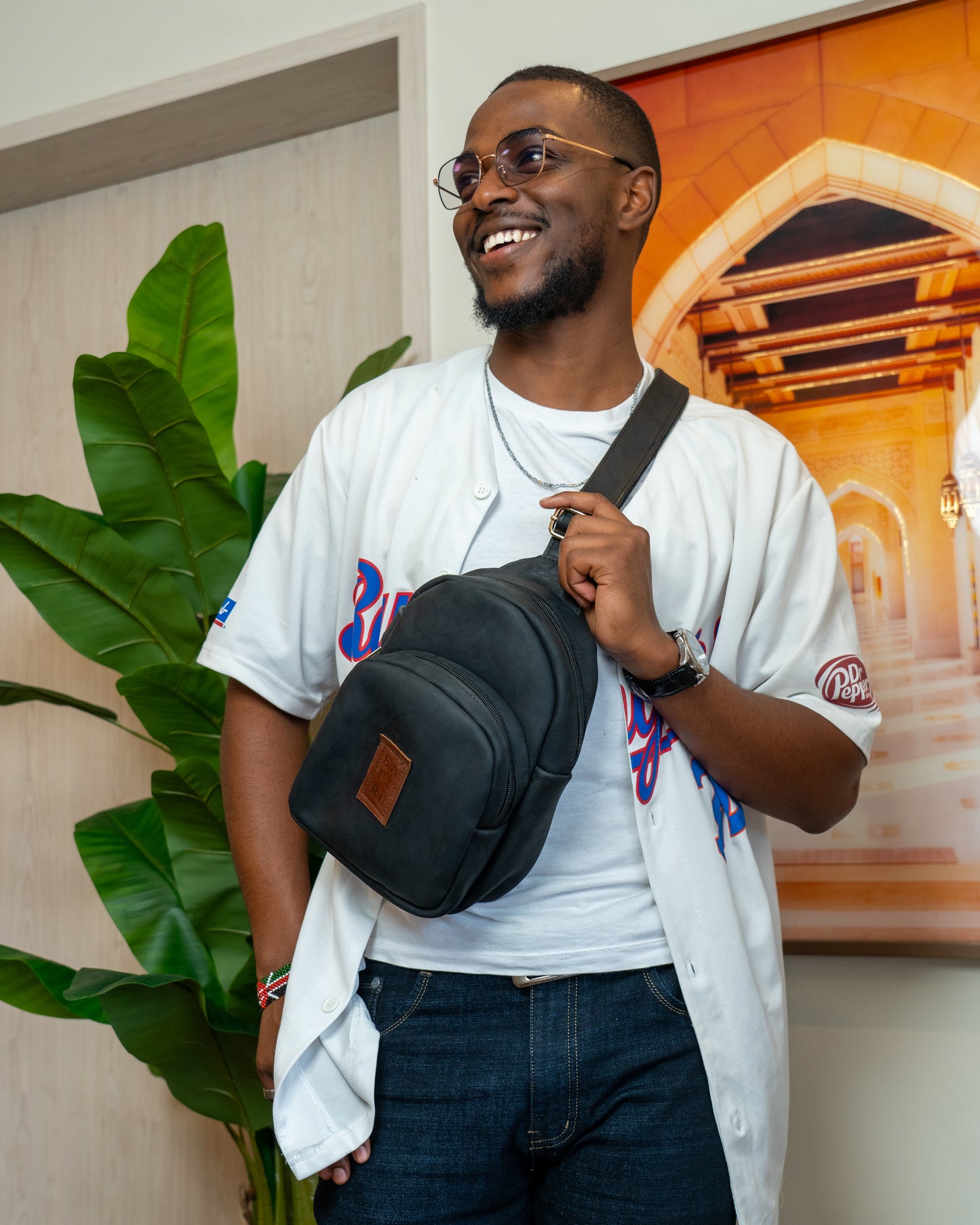 Mlinzi Leather Sling Bag
