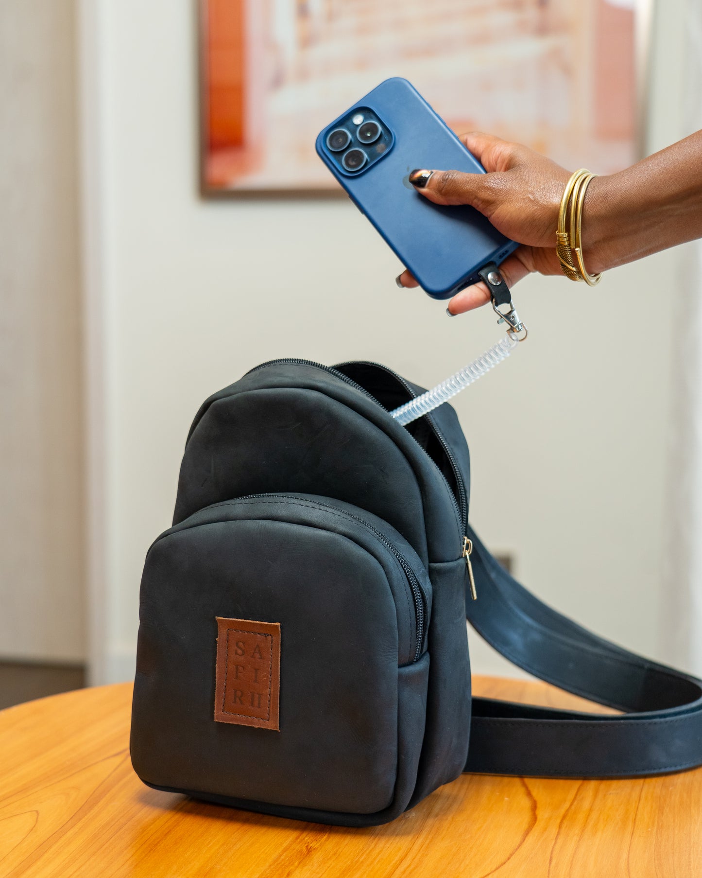 Mlinzi Leather Sling Bag
