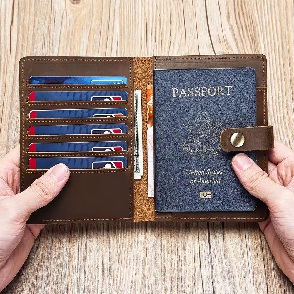 Full Grain Leather Passport Cover for Men