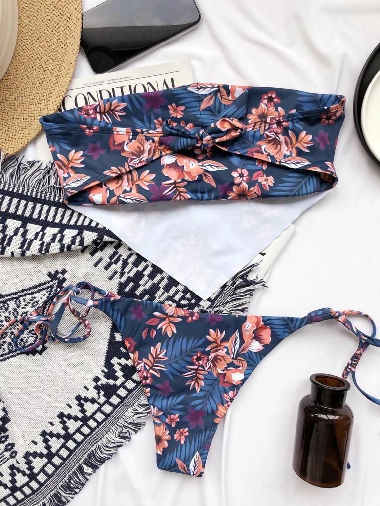 Floral Bandeau Bikini