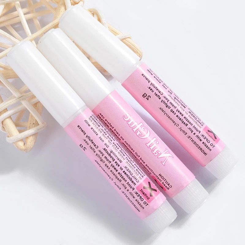 'Purple Rainbow' Glossy Press On Nails