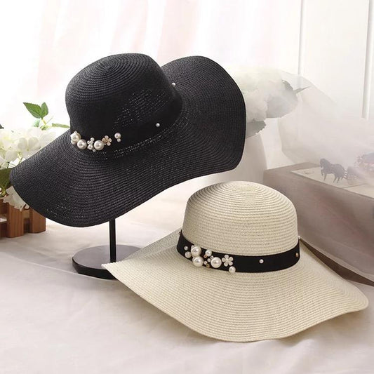 Bedazzled Wide Brim Beach Hat