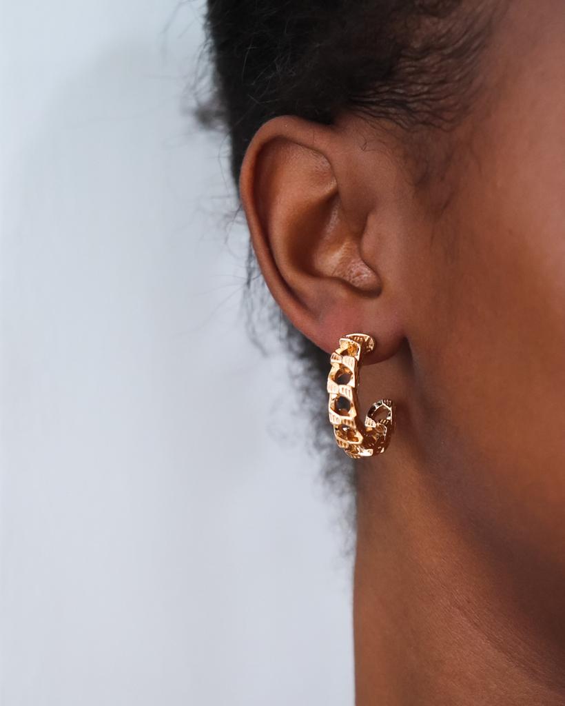 Chunky Gold Hoop Earrings
