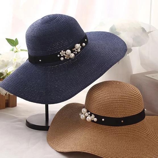 Bedazzled Wide Brim Beach Hat