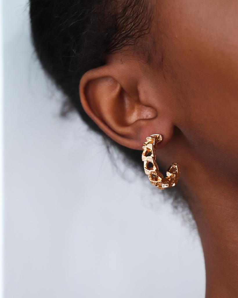 Chunky Gold Hoop Earrings