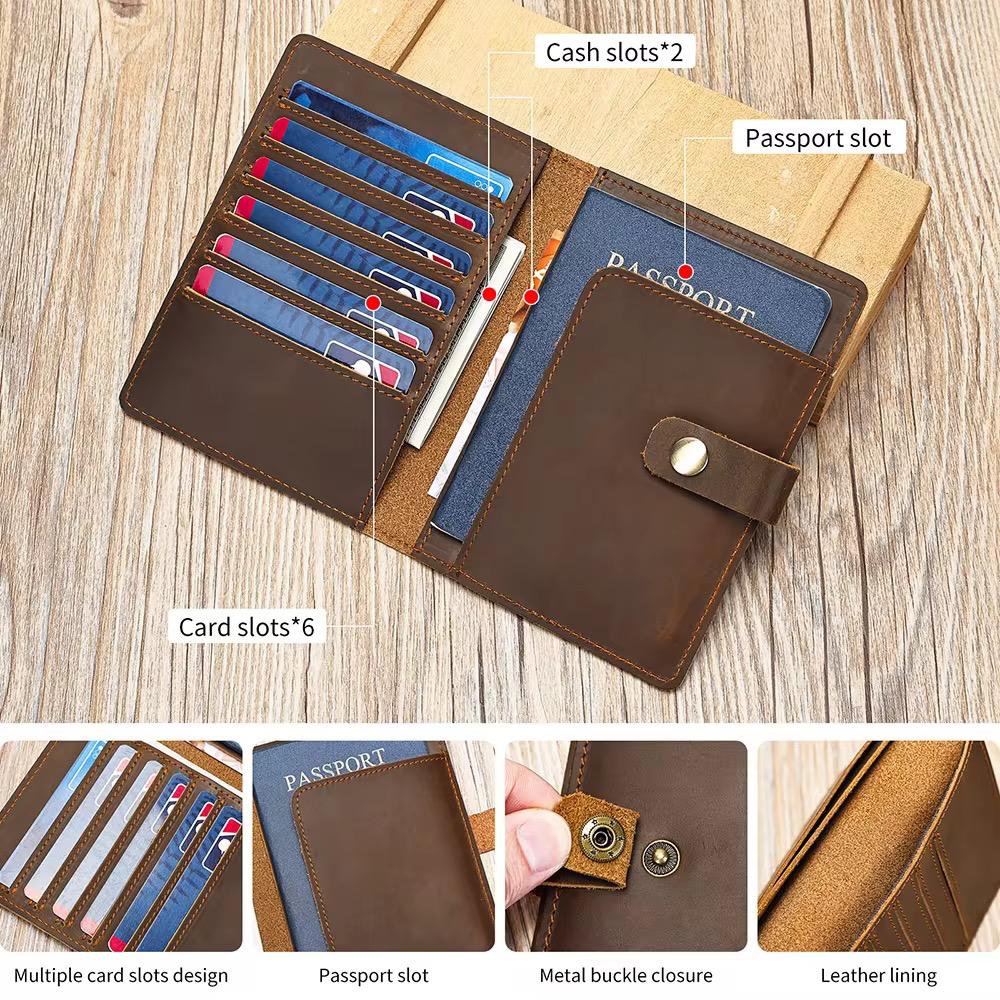 Full Grain Leather Passport Cover for Men