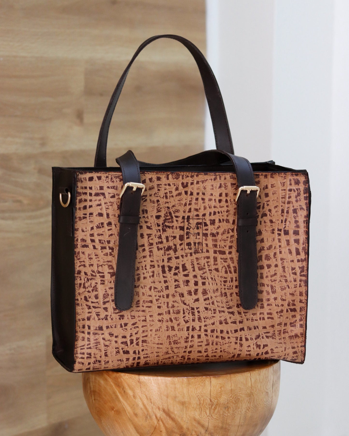 Twiga Leather Laptop Tote- LIMITED EDITION