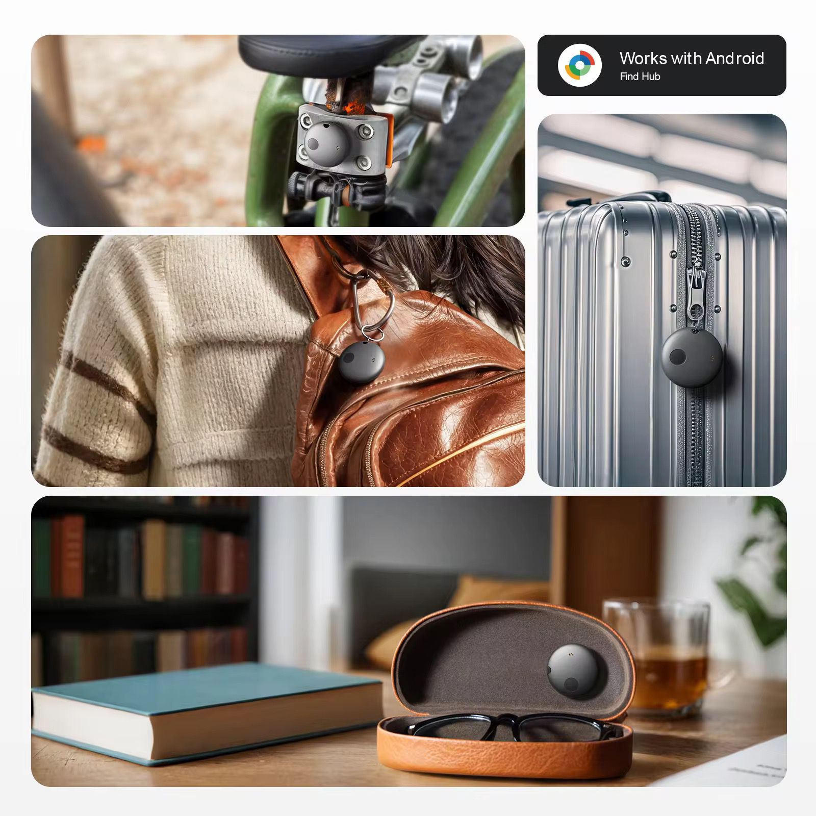 Smart Bluetooth Tracker – Works with Android Find My Device & Apple Find My