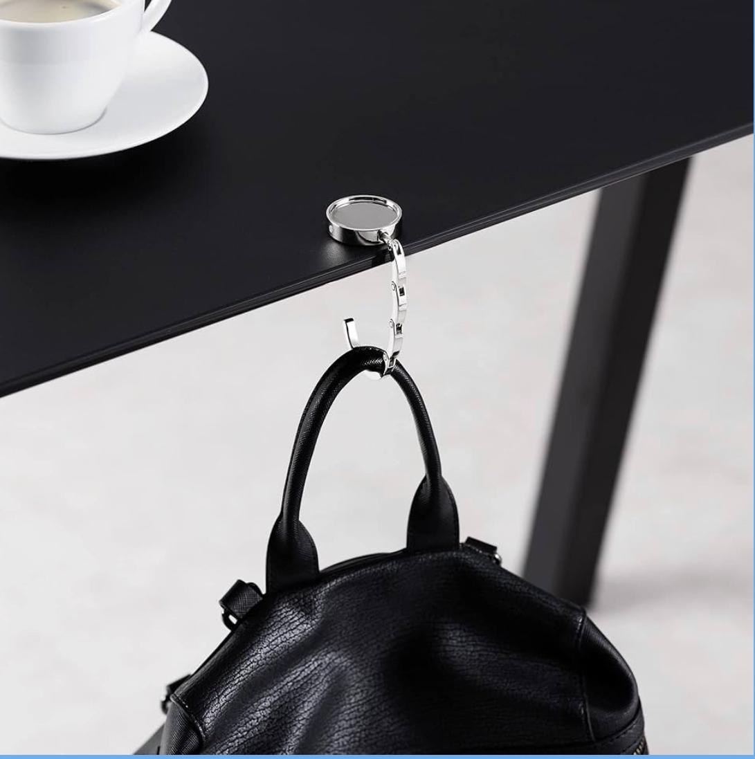 Foldable Bag Hook for Tables – Portable, Non-Slip Handbag Holder for Desks & Counters
