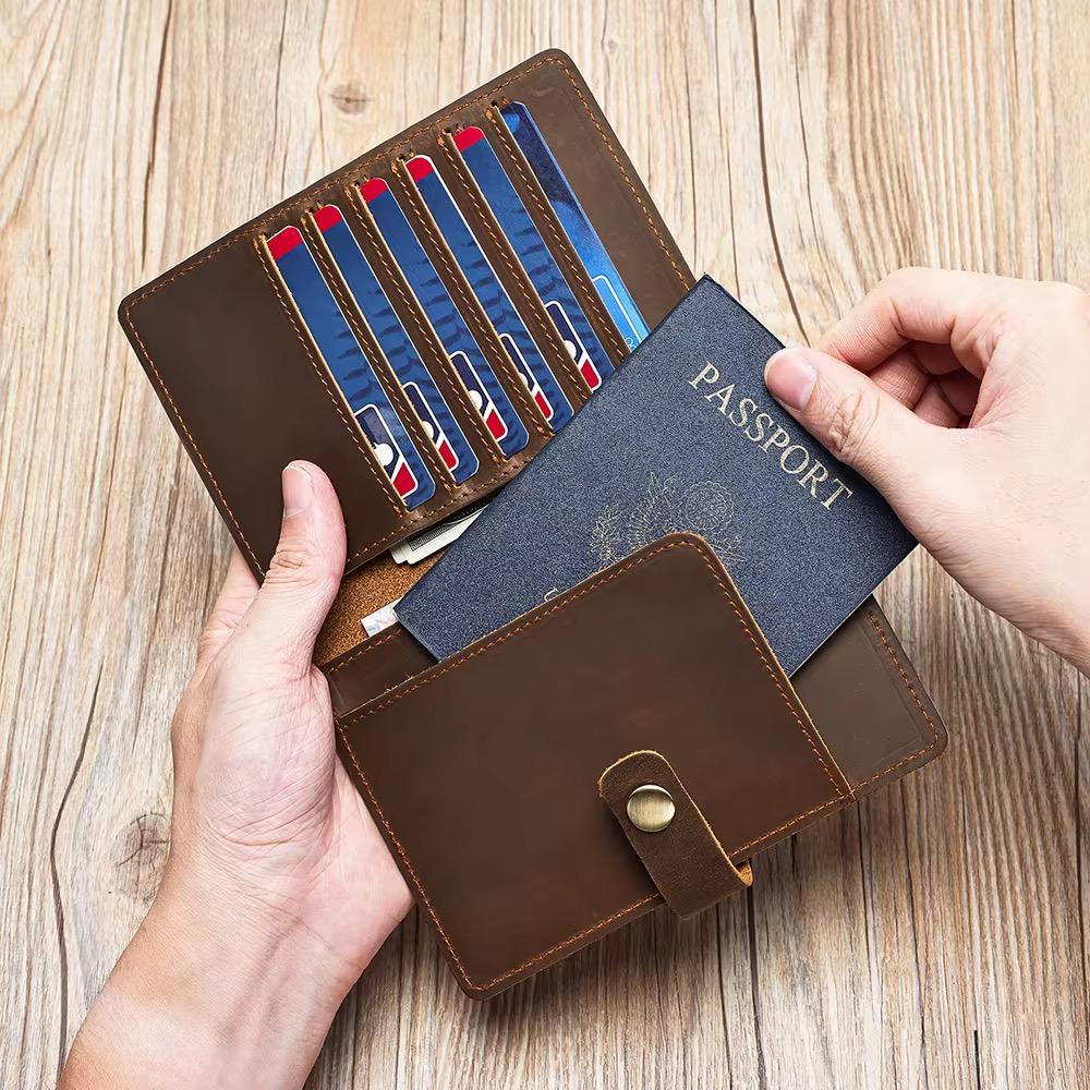 Full Grain Leather Passport Cover for Men
