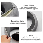 2-in-1 Memory Foam Travel Neck Pillow with Removable Cover & Compact Carry Bag