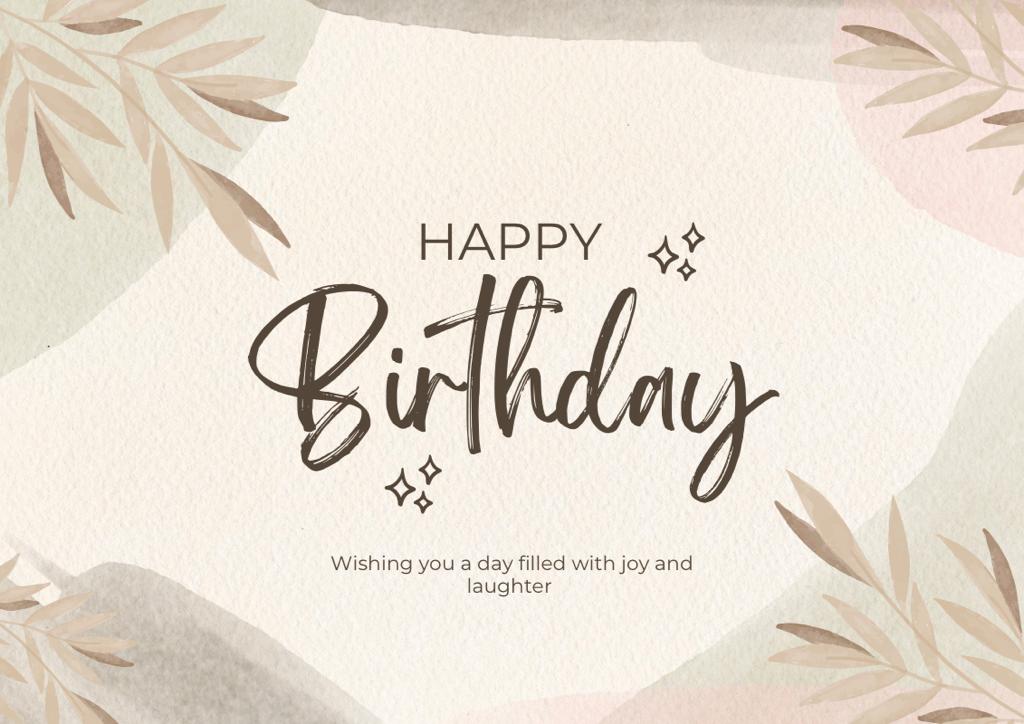 'Happy Birthday' Card