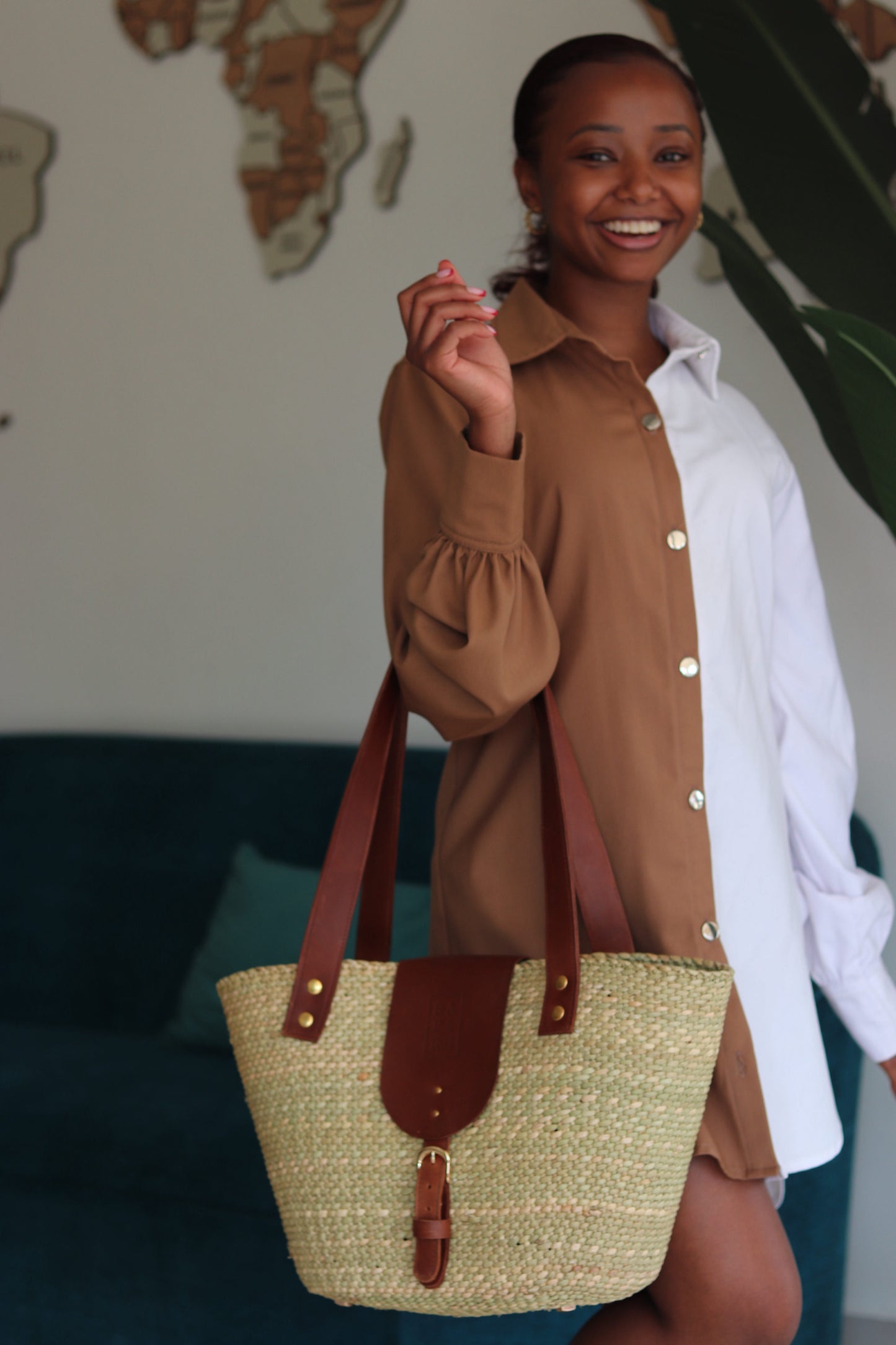 Kenyan Summer Straw Tote