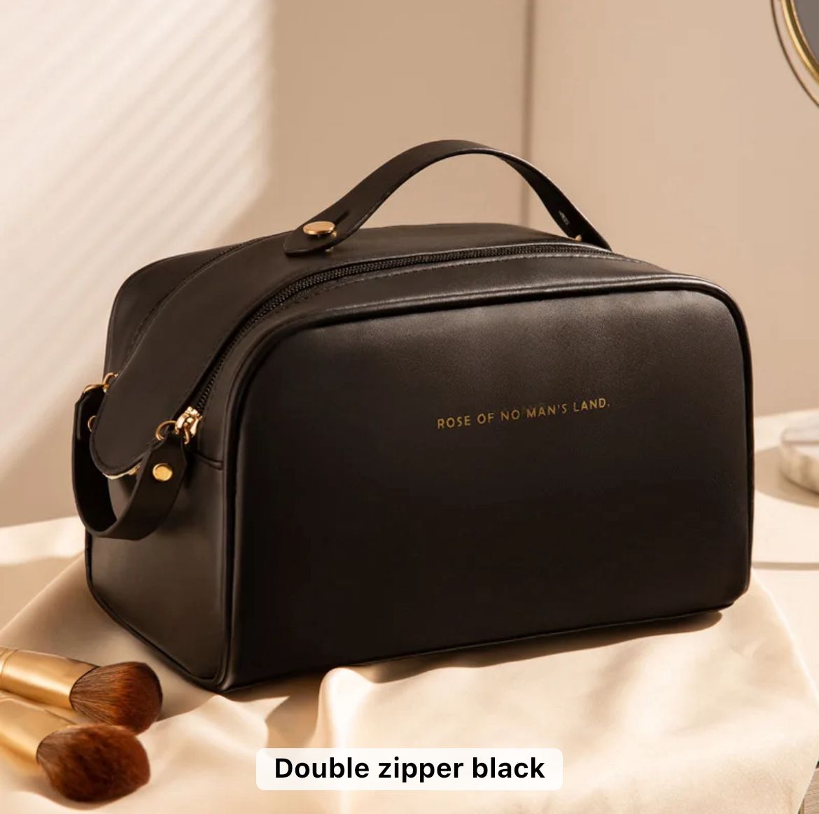 Double Zipper Large Capacity Make-up Bag