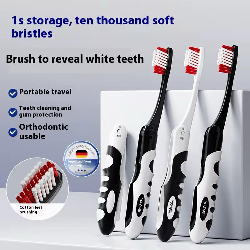 Foldable Soft-Bristle Travel Toothbrush