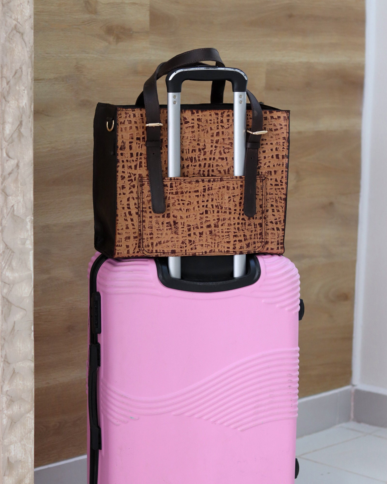 Twiga Leather Laptop Tote- LIMITED EDITION