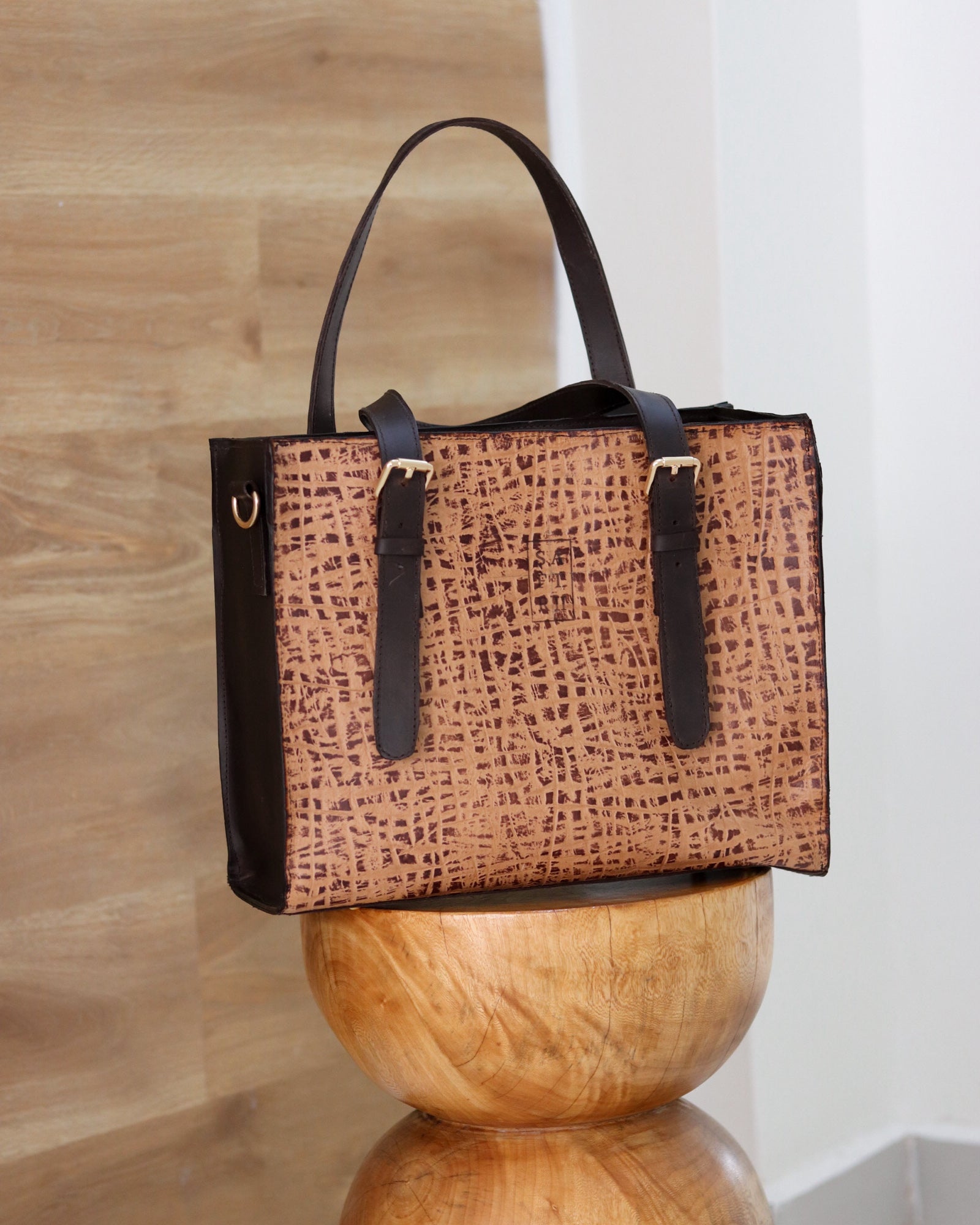 Twiga Leather Laptop Tote- LIMITED EDITION