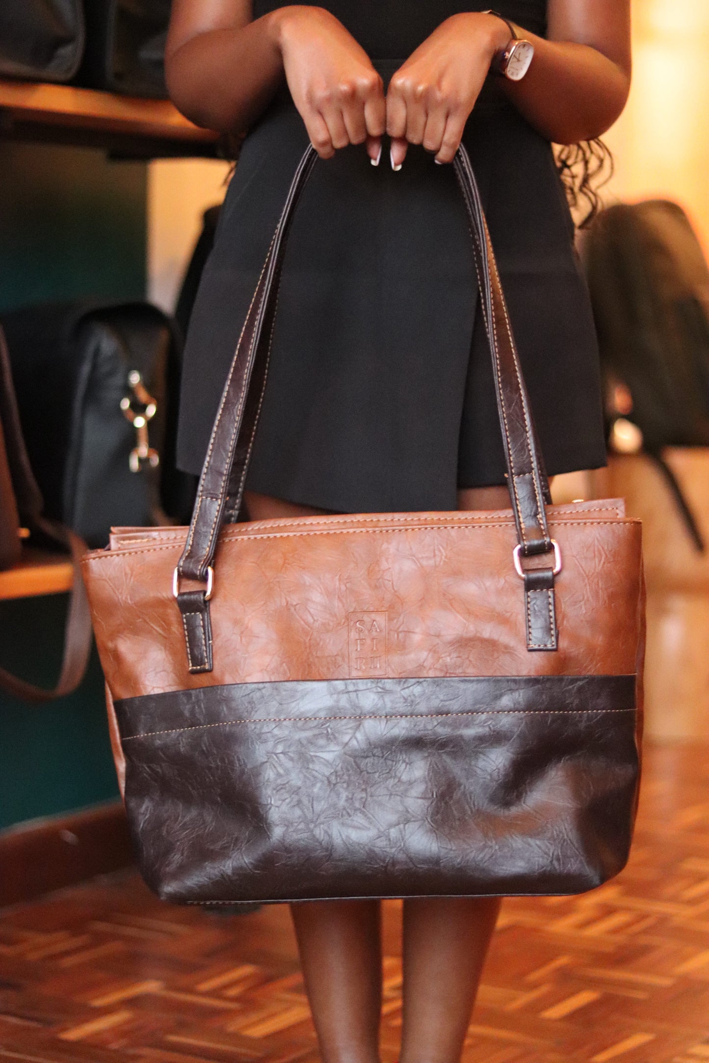 Upesi Tote- Brown