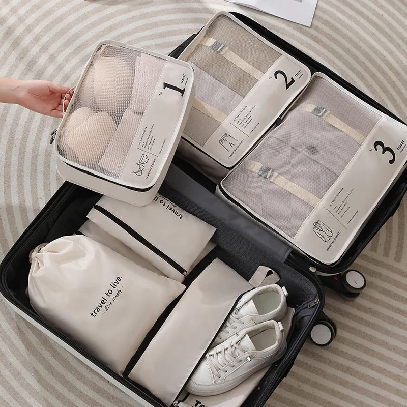 7 pc packing cubes
