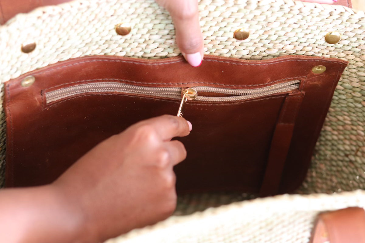 Kenyan Summer Straw Tote