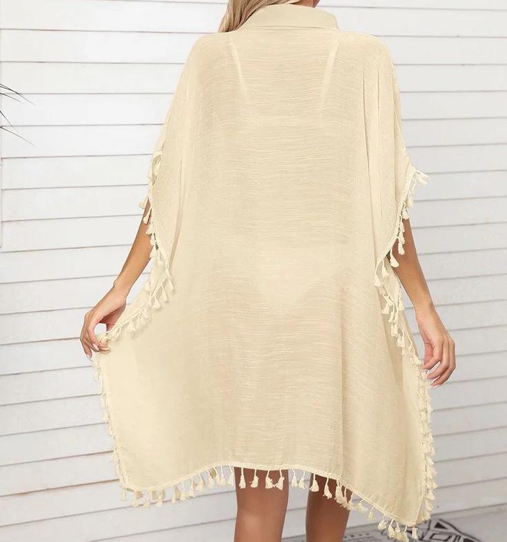 Linen Button Down Cover-Up