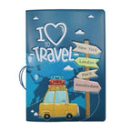 Love To Travel Cartoon Passport Cover