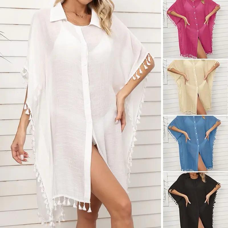Linen Button Down Cover-Up