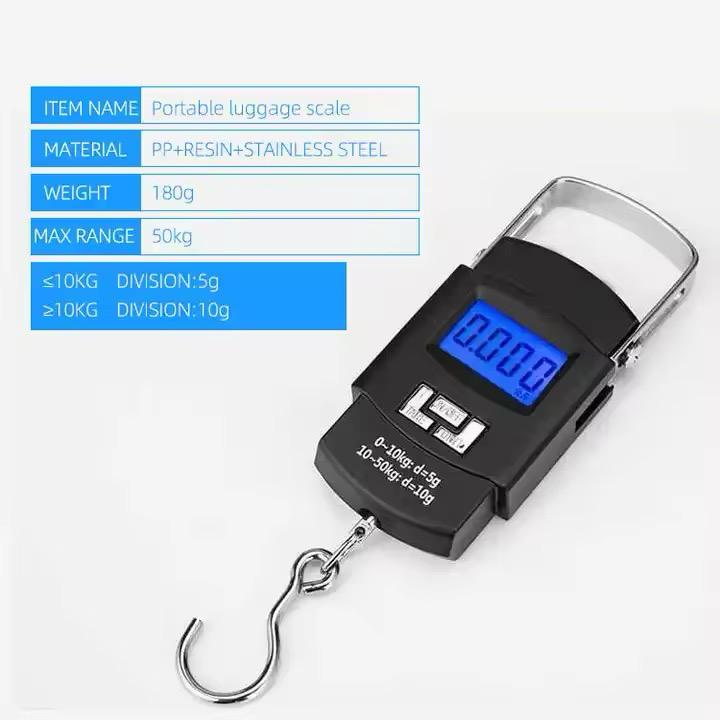 Portable Digital Luggage Scale – 50kg Capacity