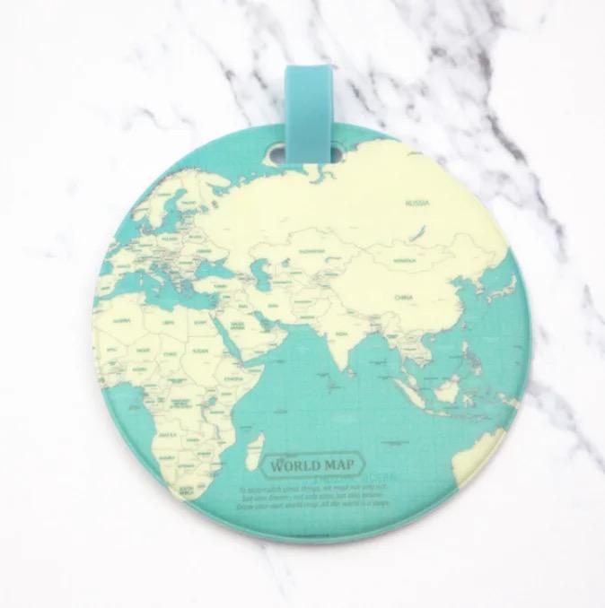 World Map Luggage Tags