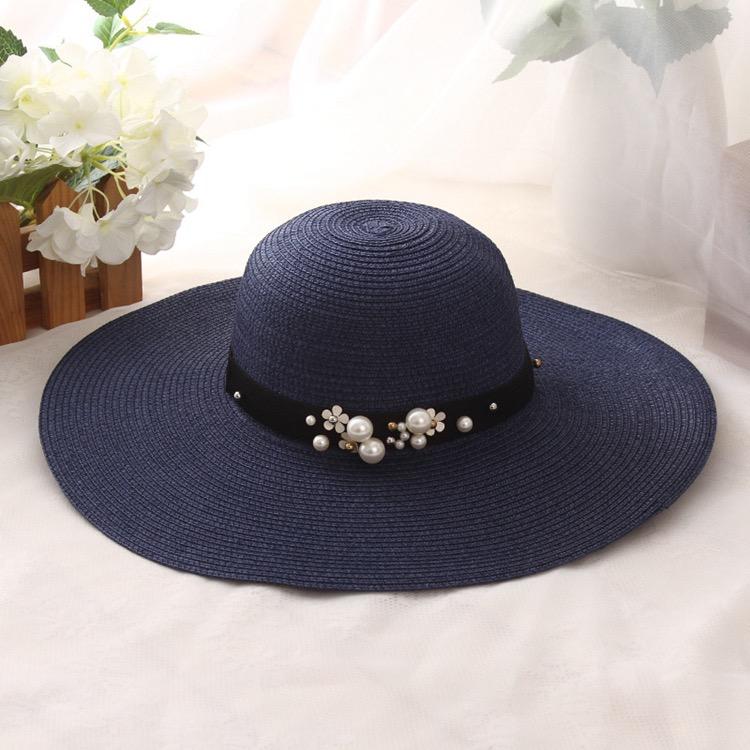Bedazzled Wide Brim Beach Hat