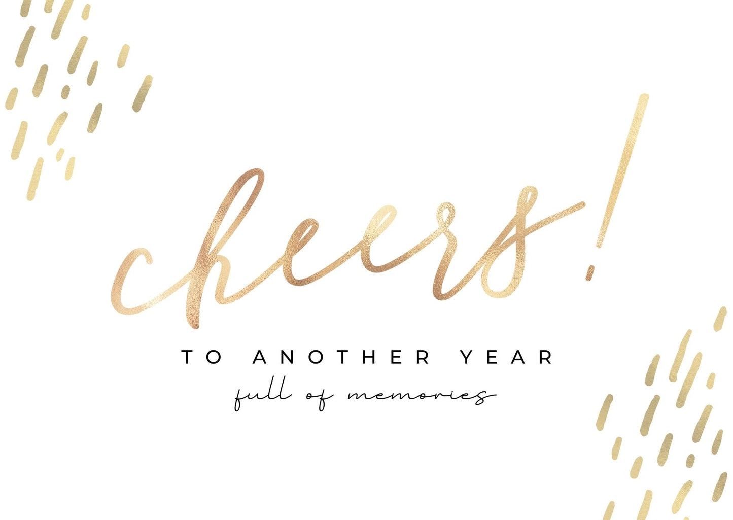 'Cheers to another year' card