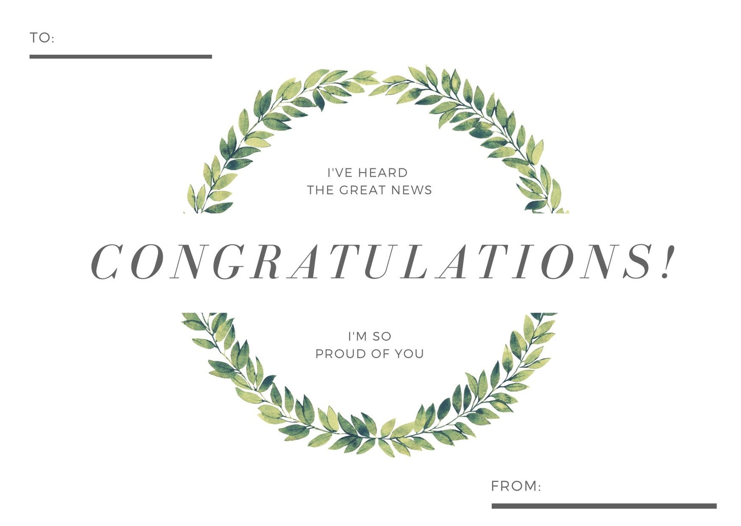 'Congratulations' Card