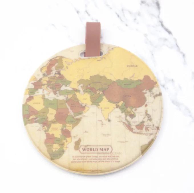 World Map Luggage Tags